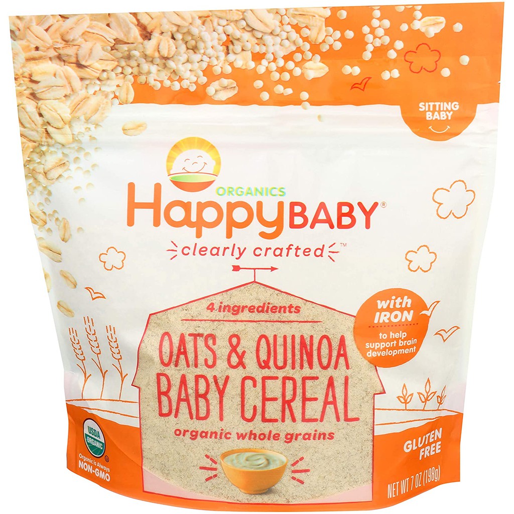 happy baby oats and quinoa cereal