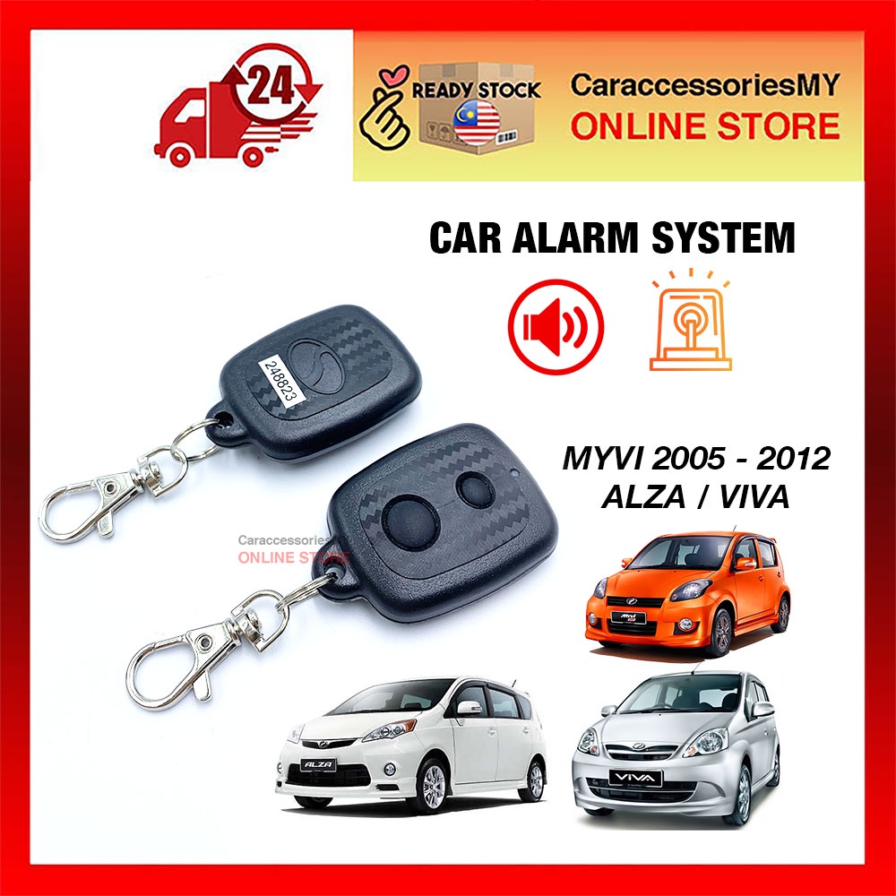 Perodua Myvi, Viva & Alza OEM Car Alarm System & Security pnp buzzer remote car lock plug n play