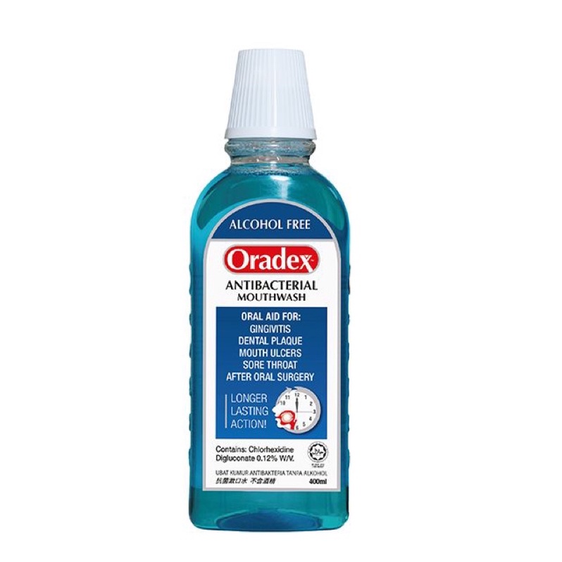 Oradex Antibacterial Mouthwash 400ml Shopee Malaysia