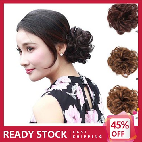 Curly Messy Bun Hair Piece Scrunchie New Fake Hair Extensions