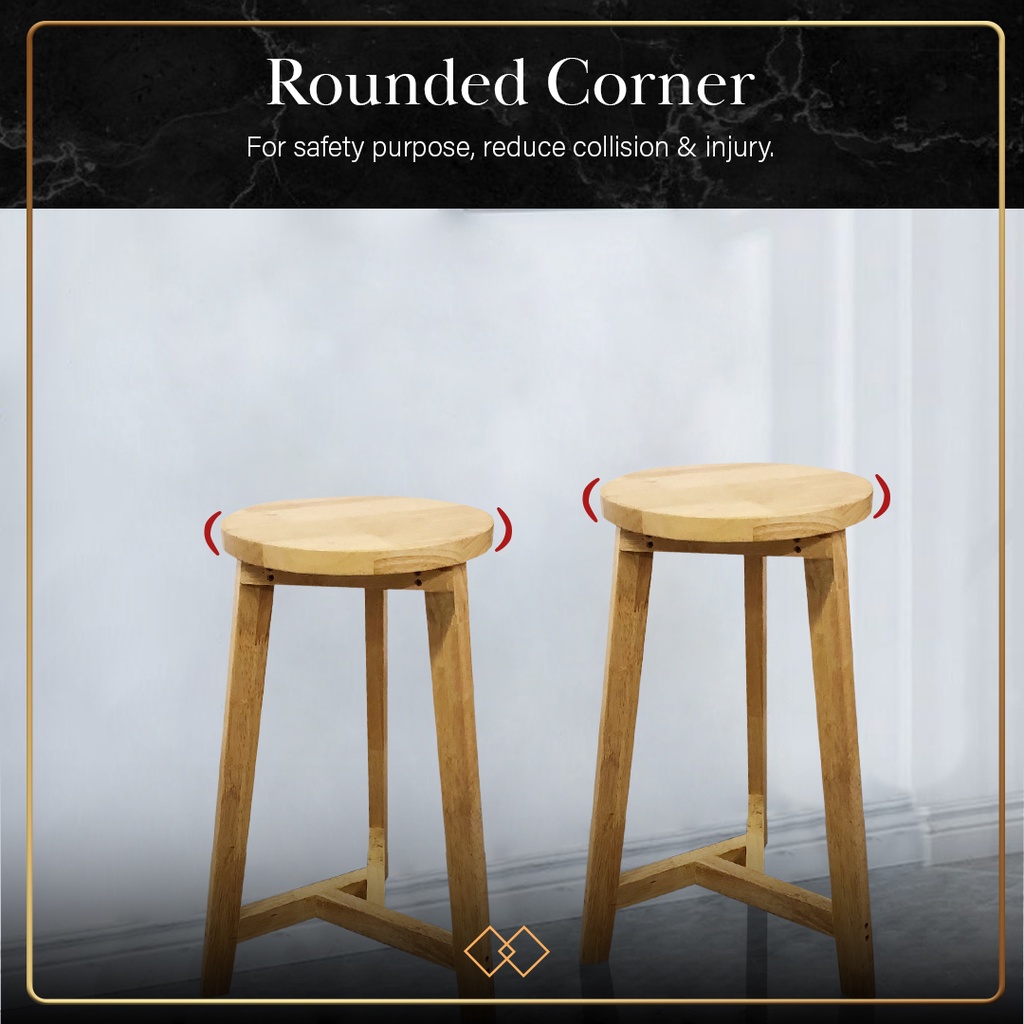 FINSSO : Array Bar Stool High Foot Round Stool