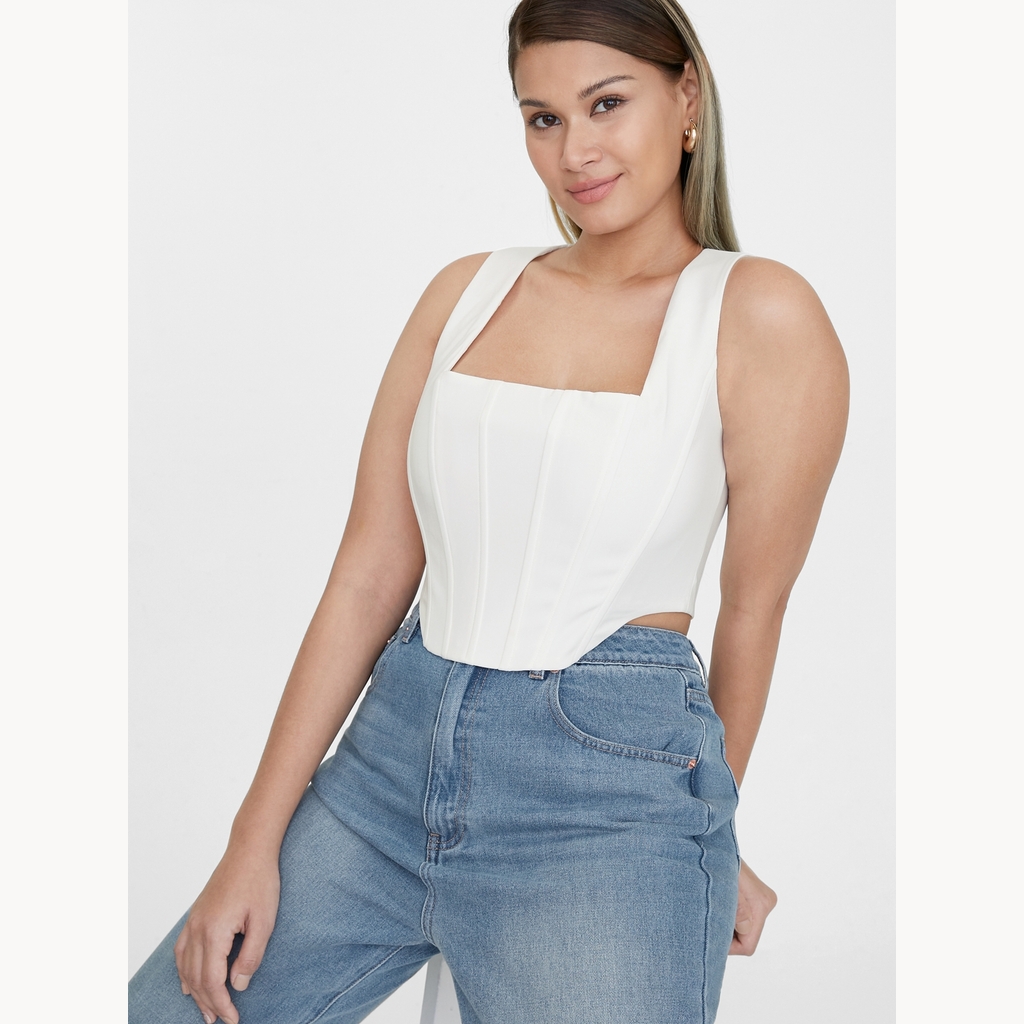 pomelo sleeveless corset top