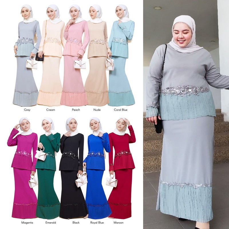  S 4XL HALIDA KURUNG PLUSSIZE SEDONDON BRIDESMAID DINNER 