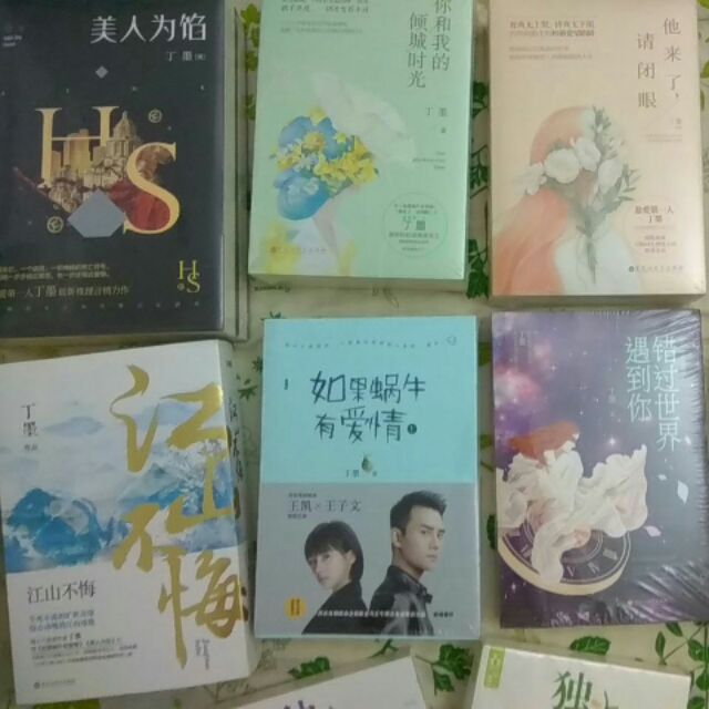 现货ready Stock 丁墨作品江山不悔慈悲城独家占有他与月光为邻莫负寒夏他来了请闭眼如果蜗牛有爱情你和我的倾城时光错过时间遇到你美人为馅