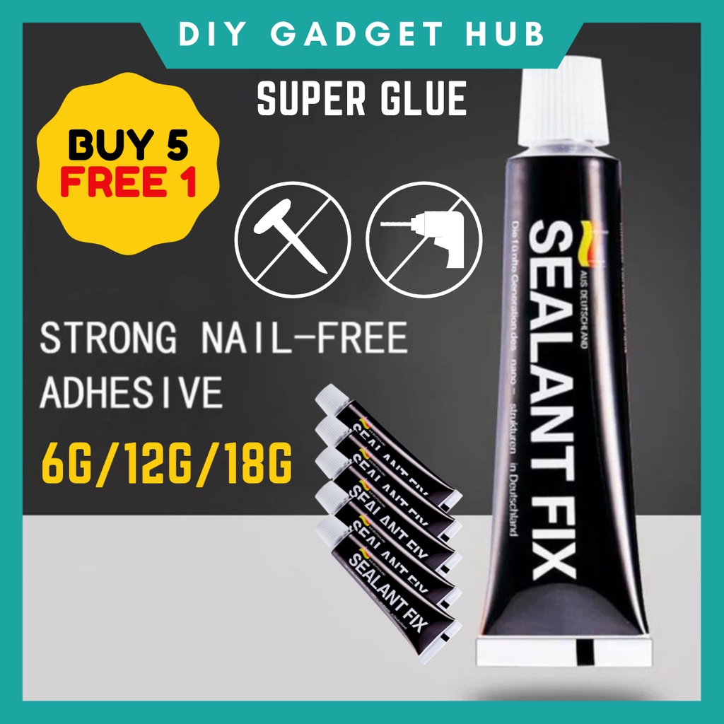 Sealant Fix Super Glue Gam Gajah Adhesive Glue Nail Free Glue Strong