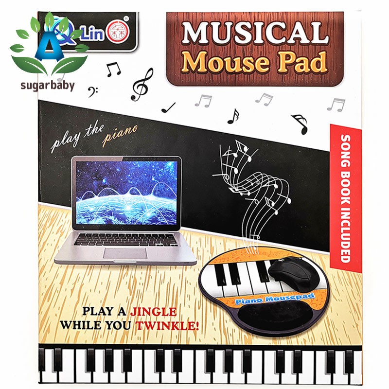 Soft Plastic Mouse Pad Ergonomic Piano Key Pattern Mouse Mat With