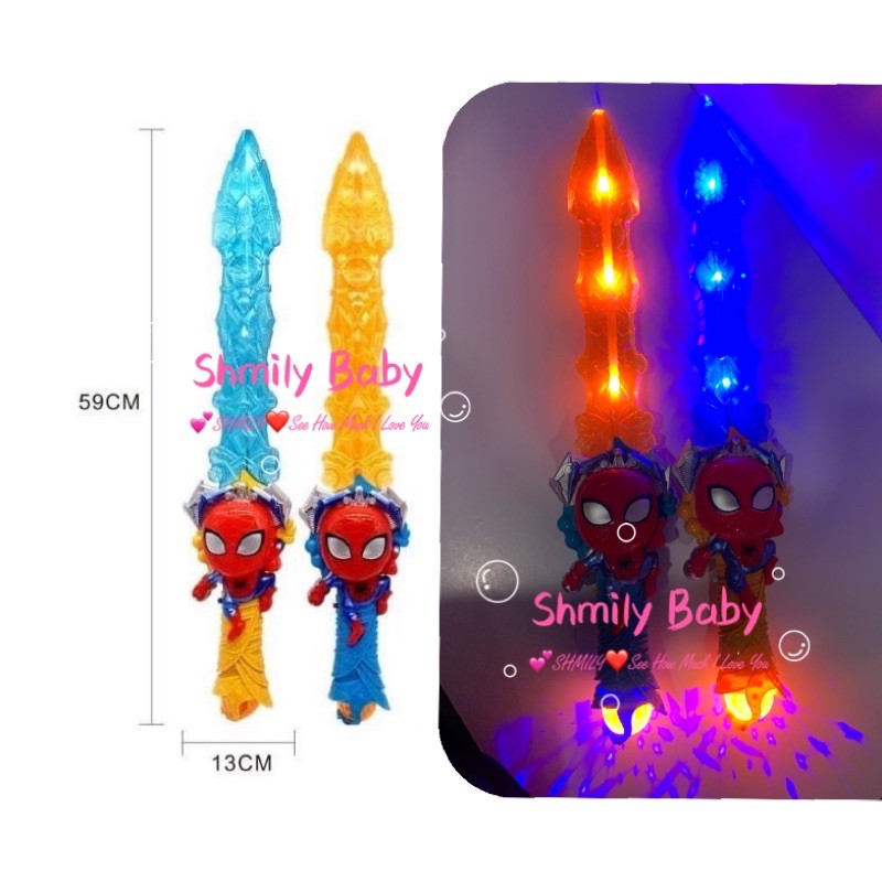 Spiderman Sword Toy with LED Light And Sound Flashlight Blade Toy Sword  Mainan Pedang Samurai Blade Ultraman Sword Spide | Shopee Malaysia