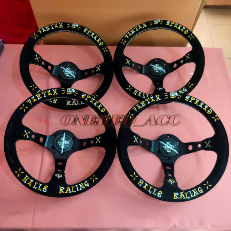 Vertex Japan speed Hells suede racing Steering Wheel / universal Imported racing Steering Wheel