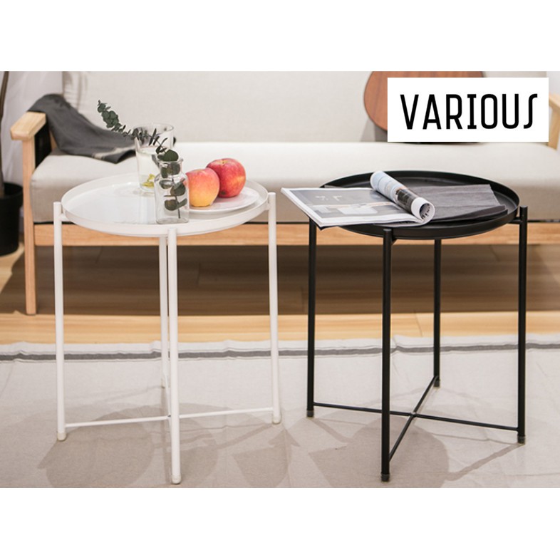 VARIOUS Premium Design Removable Metal Tray Side/Coffee/Dessert/Bedroom Side Table Home Living Office Furniture