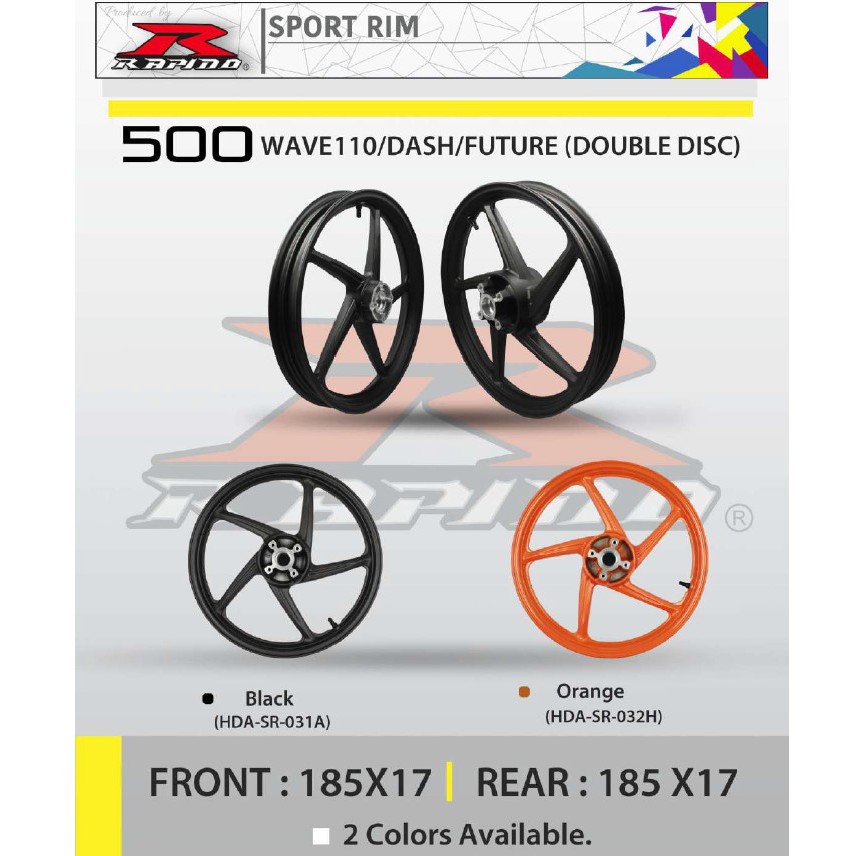 Rapido Sport Rim  500 Honda  Dash  Future Wave 110 Double 