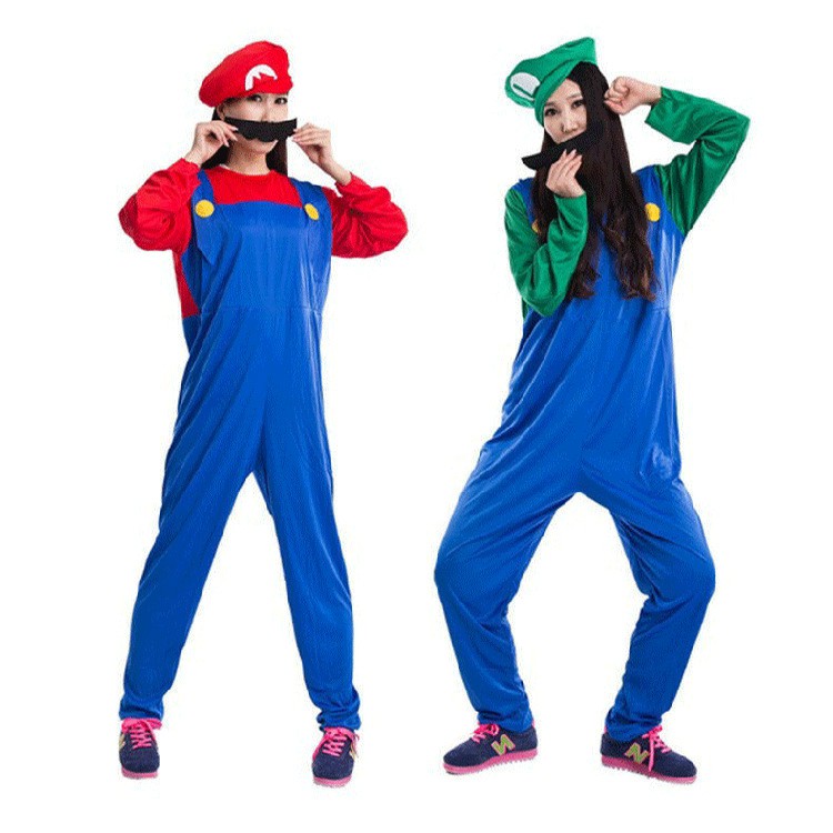 Funy Cosplay Party Dress Up Super Mario Adult Halloween Costumes for ...