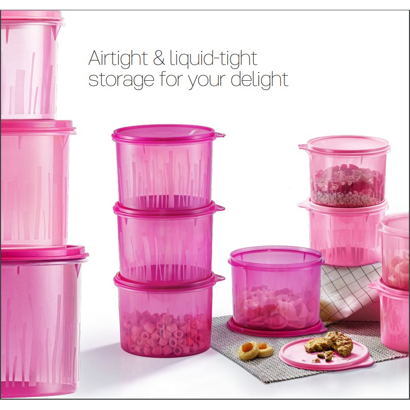 🔥READY STOCK🔥 Tupperware - Snack N Stack Set (Textured Canister Set)