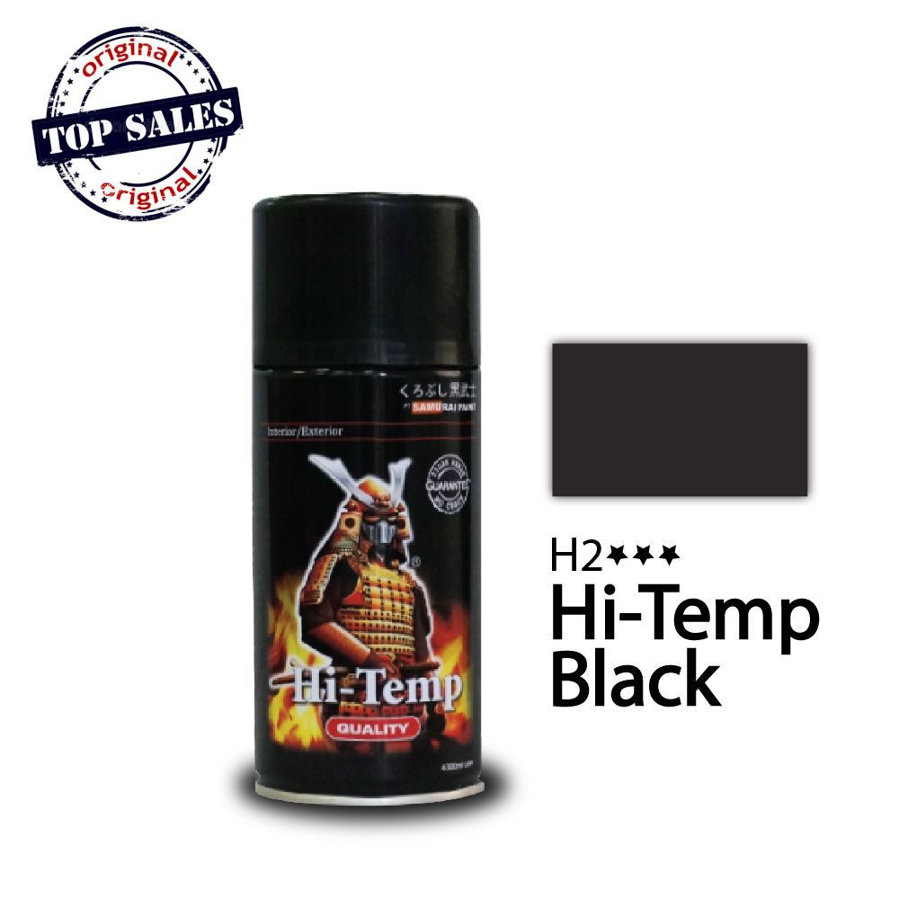 Samurai Hi Temp H2 Heat Resistance Black Spray Paint 300ml Shopee