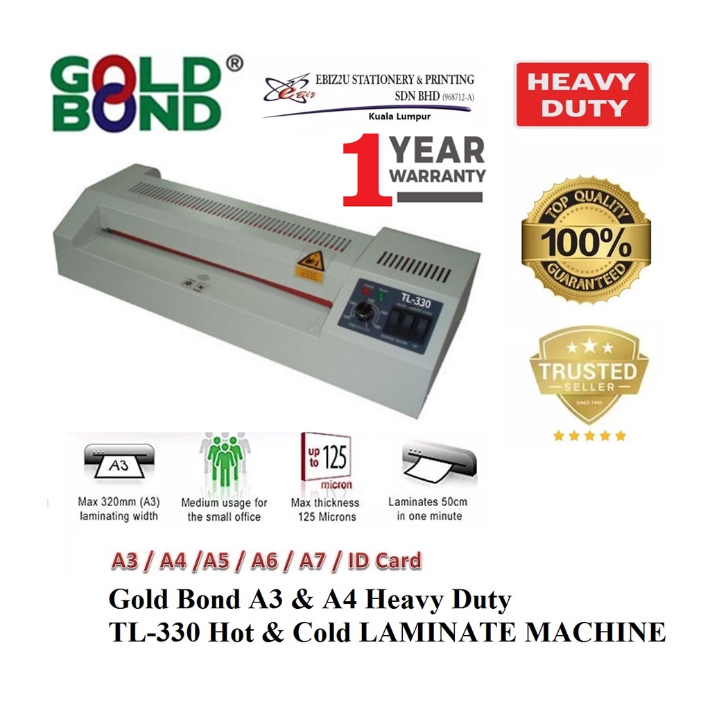 TIMI A3 & A4 Heavy Duty TL-330 Hot & Cold LAMINATE MACHINE-Laminator ...