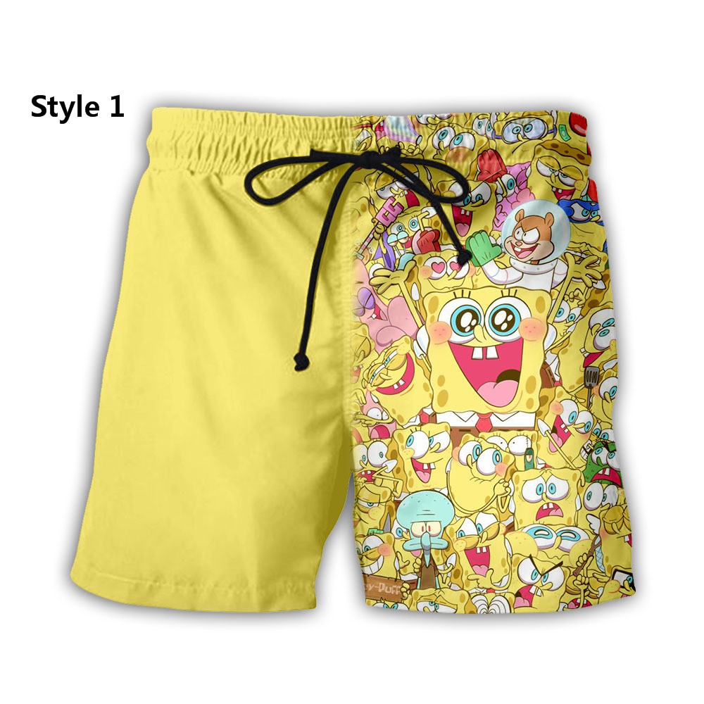 spongebob swim trunks mens