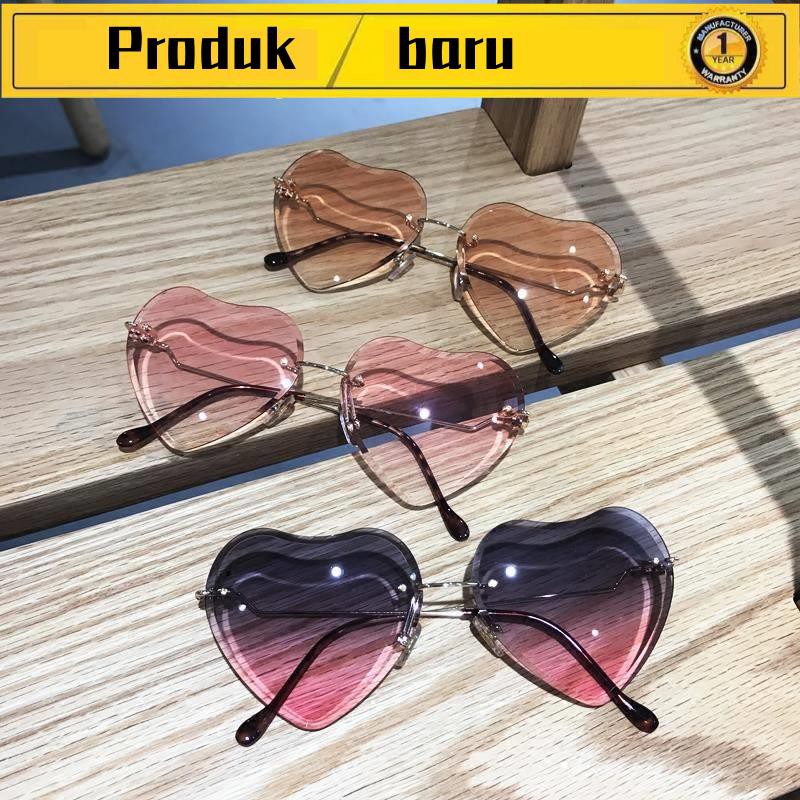 Ready Stock Spek Mata Viral Cermin Mata Viral Spek Viral Glasses Versi Korea Gadis Lembut Retro Cinta Peach Jantung Kacamata Hitam Berbentuk Hati Kacamata Laut Filem Wanita Mata Bersih Merah Sama Perenggan