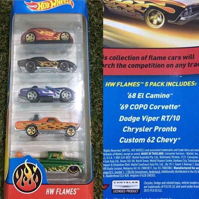 hot wheels flames 5 pack 2018