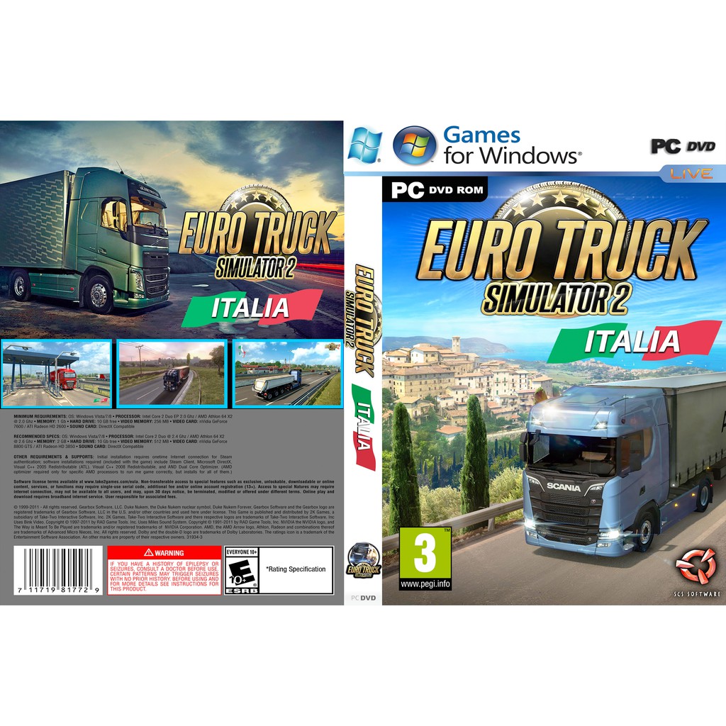 Euro Truck Simulator 2 Italia Pc Game Offline Dvd Installation Shopee Malaysia