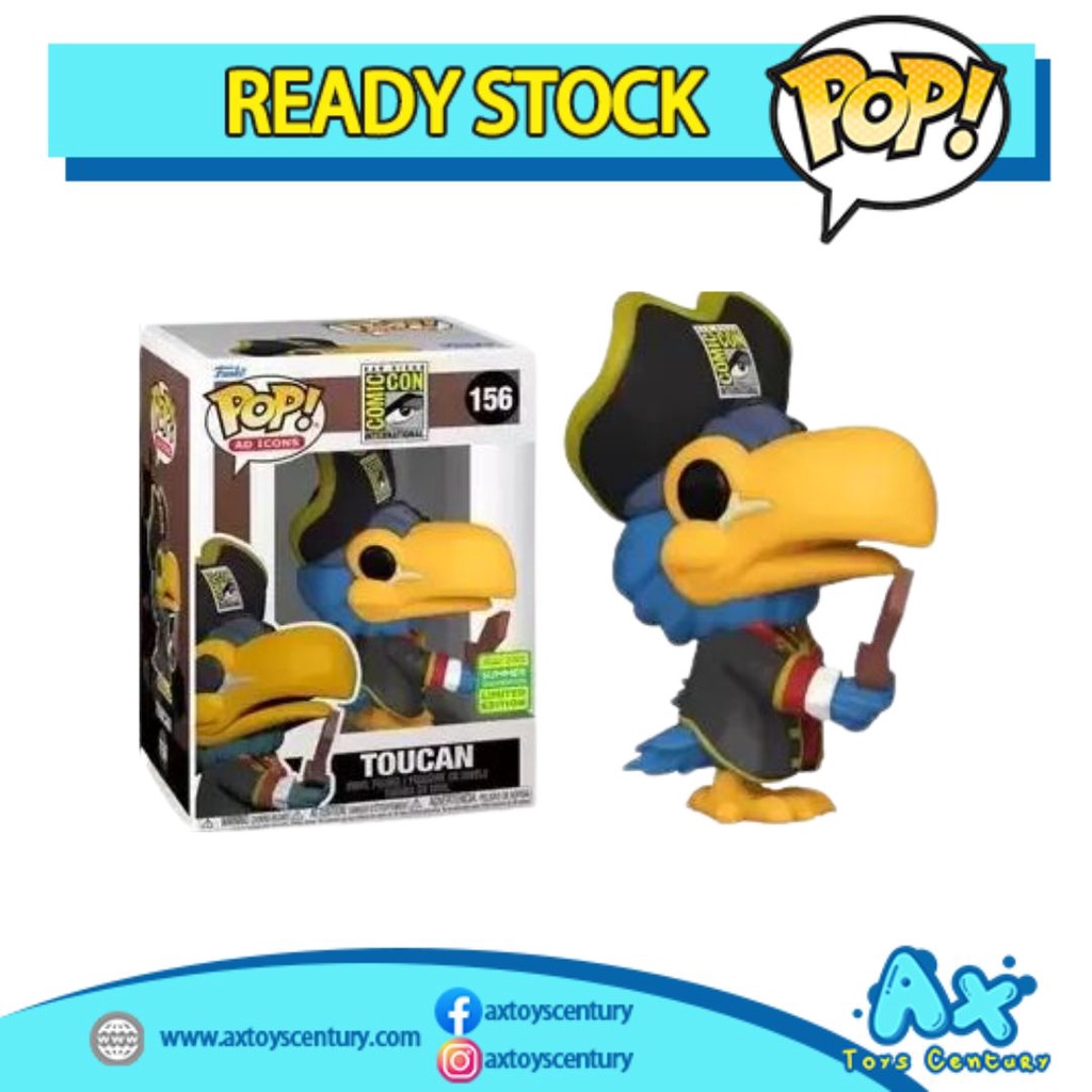 Funko Pop! AD Icons: Toucan Pirate #156 2022 Summer Convention Exclusive 100% Genuine
