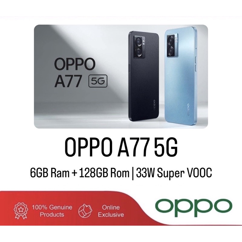 OPPO A77 5G | 6GB RAM+128GB ROM | 1 Year Warranty OPPO | Shopee Malaysia