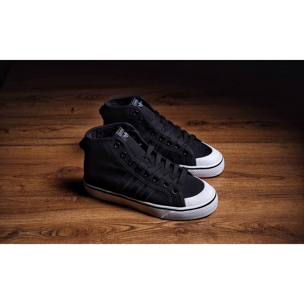 adidas nizza hi rf black