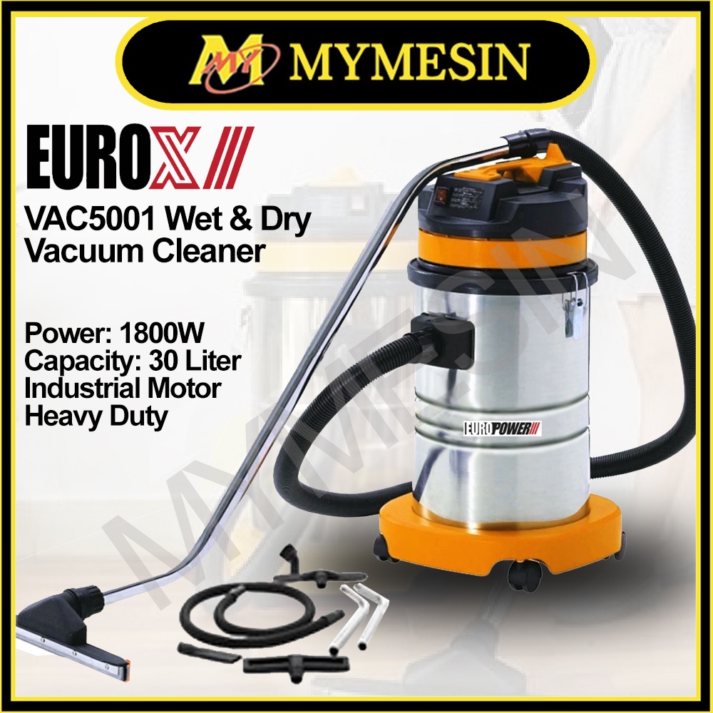 My Euro X Europower Vac5001 30l Wet And Dry Vacuum Cleaner Shopee