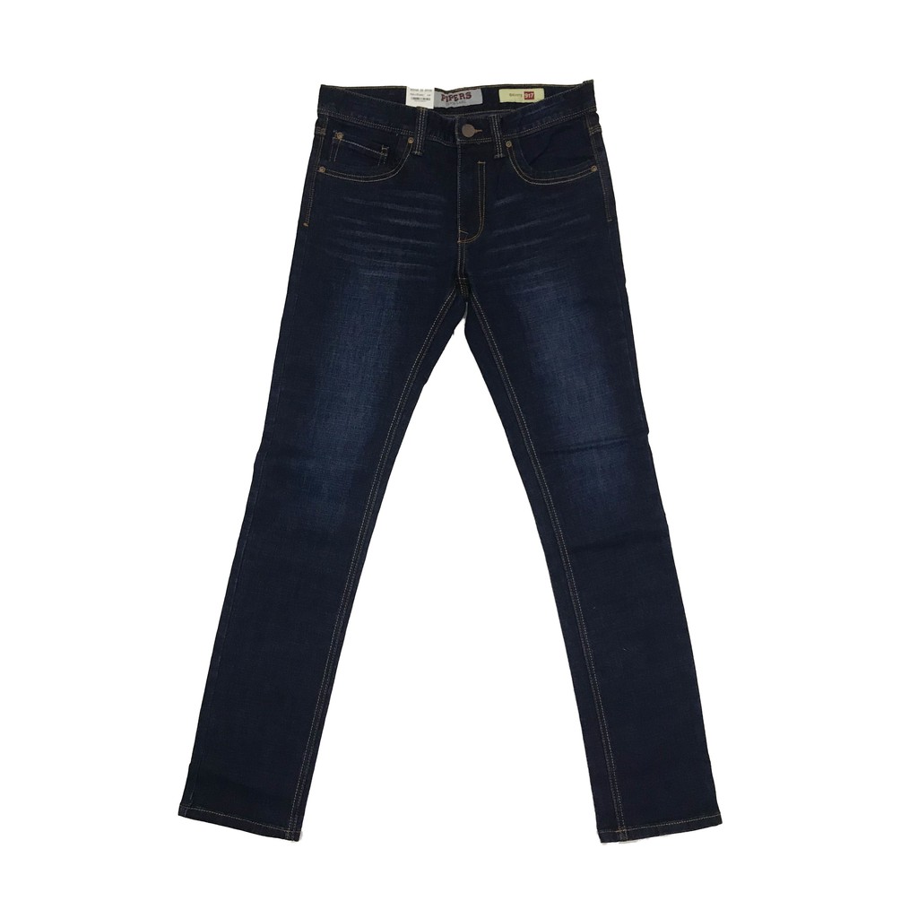 PIPERS SKINNY NARROW JEANS - Dark Blue with Sandblast Look | Shopee ...