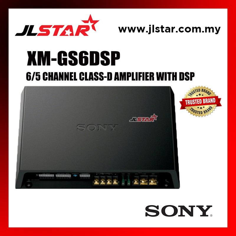 SONY XMGS6DSP 6/5 CHANNEL CLASSD AMPLIFIER WITH DSP 45W X