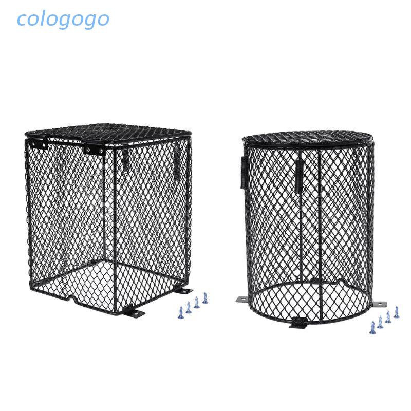 COLO Reptile Heater Guard Heating Bulb Lamp Enclosure Cage Protector Metal Mesh Lamp Cover