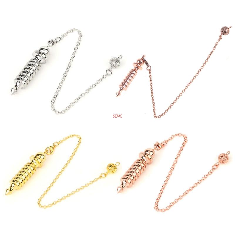 seng Metal Pendulum Dowsing Divination Reiki Healing Spiritual Meditation Yoga Amulet Screw Shape Pendule Pendant Jewelry