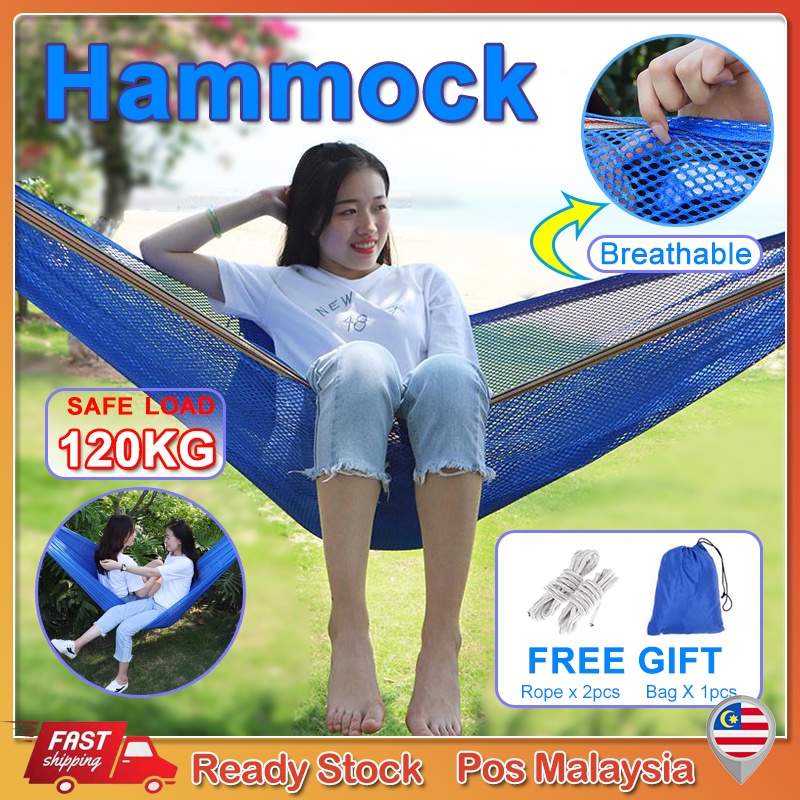 Hammock Buian Outdoor Large Wide Dual Tone Camping Garden Leisure Portable Travel Hammock