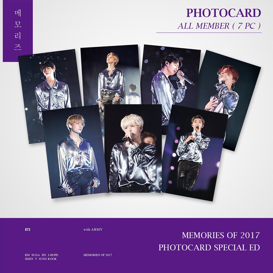 Bts Memories Of 17 Photocard Shopee Malaysia