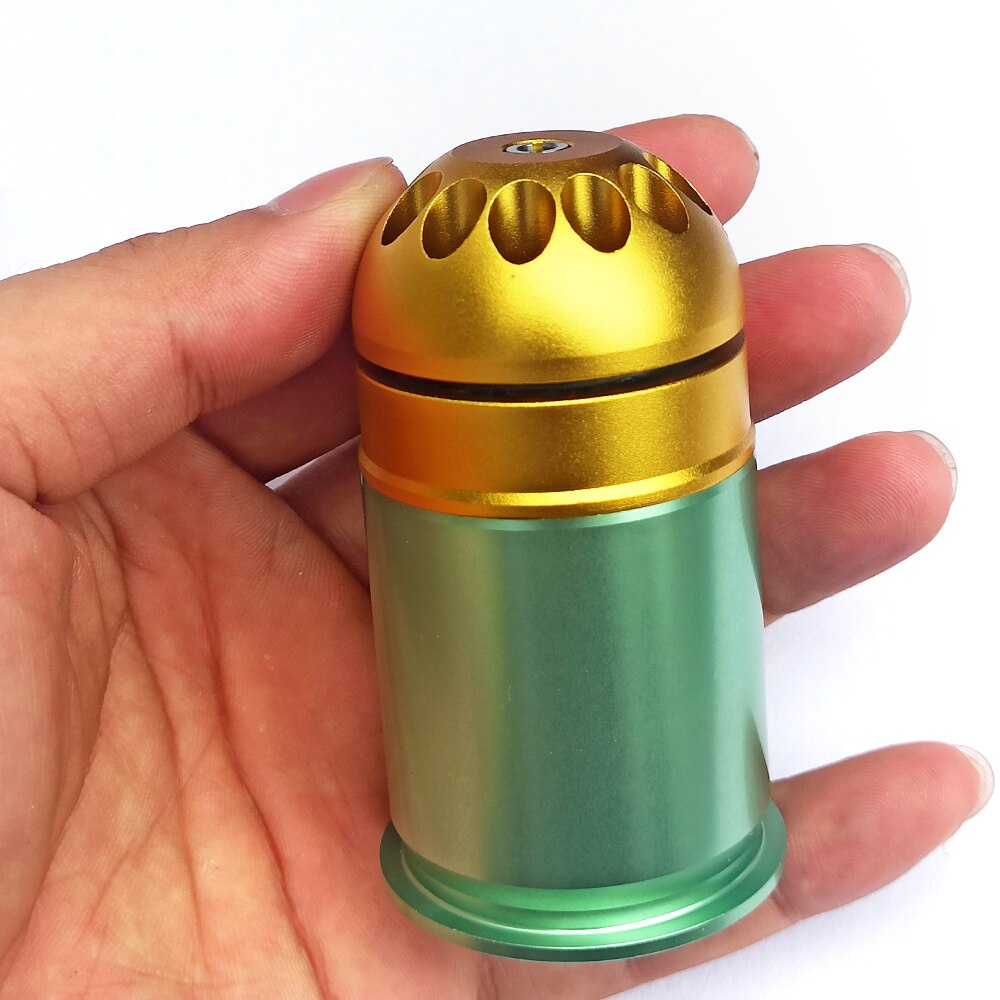 Airsoft Reinforced GBB Gas Grenade Shell Green&Gold for 40mm BB Grenade Launcher Weapons