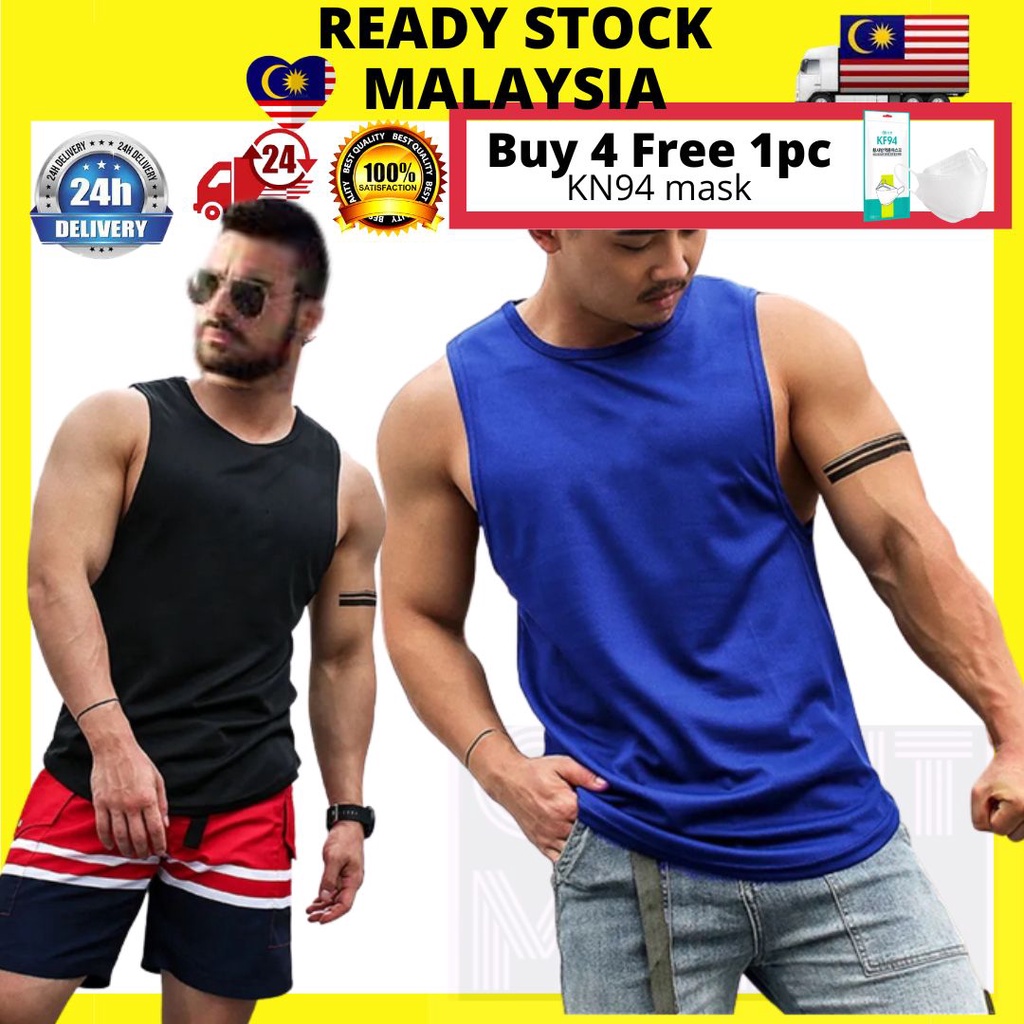 Men Singlets Tank Tops Mens Undershirt Male Bodyshaper Fitness Wrestling Slim Fit Gym Shirt Workout Baju Lelaki 男装无袖健身衣