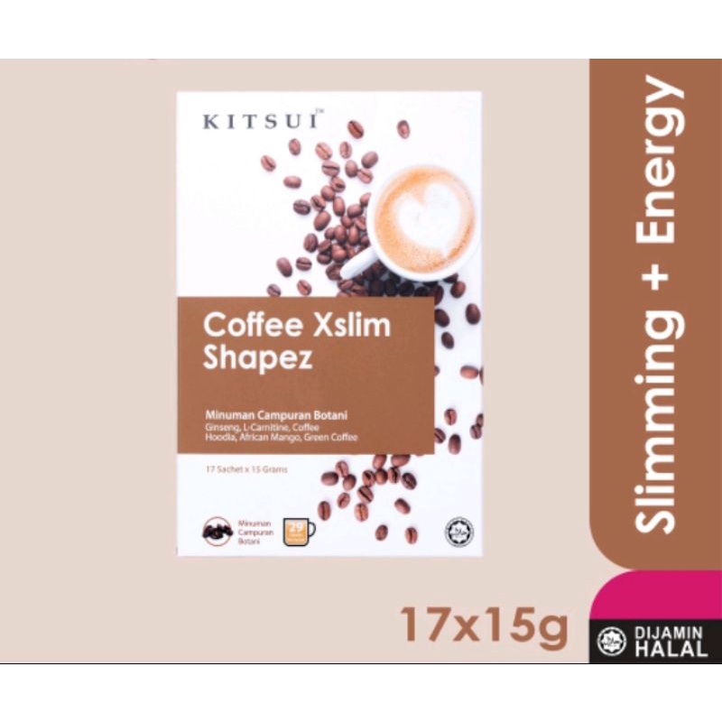 KITSUI Coffee Xslim Shapez 17SX15G (Mocha Flavour Weight Loss Lose Weight Supplement