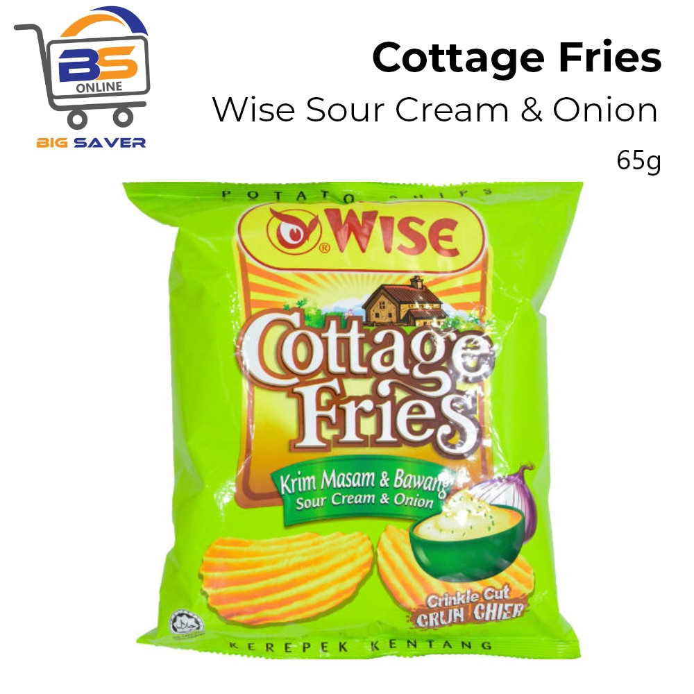 (SAME DAY DELIVERY)wise cottage fries sour cream & onion 65g Shopee