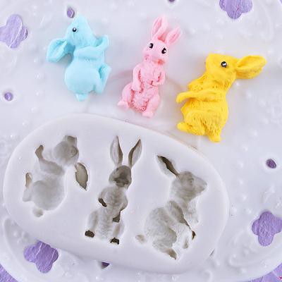 Food Grade Silicone 3d Cake Mold Bunny Cake Mold Soap Mold Shopee Malaysia