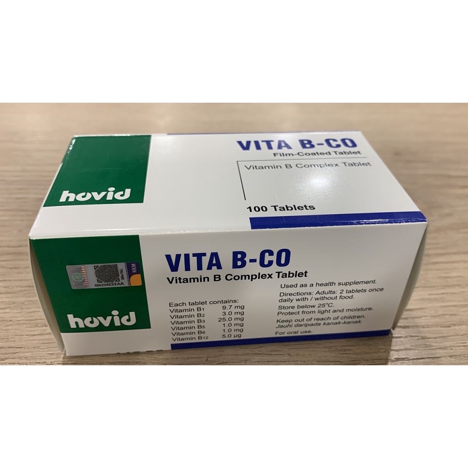 Hovid Vita B-Co Vitamin B Complex Tablets 100s (With Box) | Shopee Malaysia