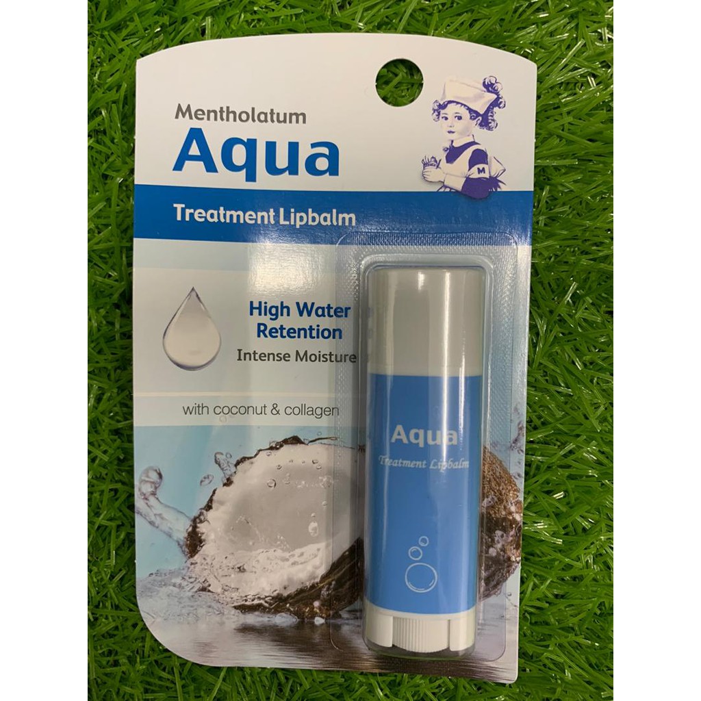 MENTHOLATUM AQUA TREATMENT LIPBALM WITH COCONUT& COLLAGEN 3g Shopee
