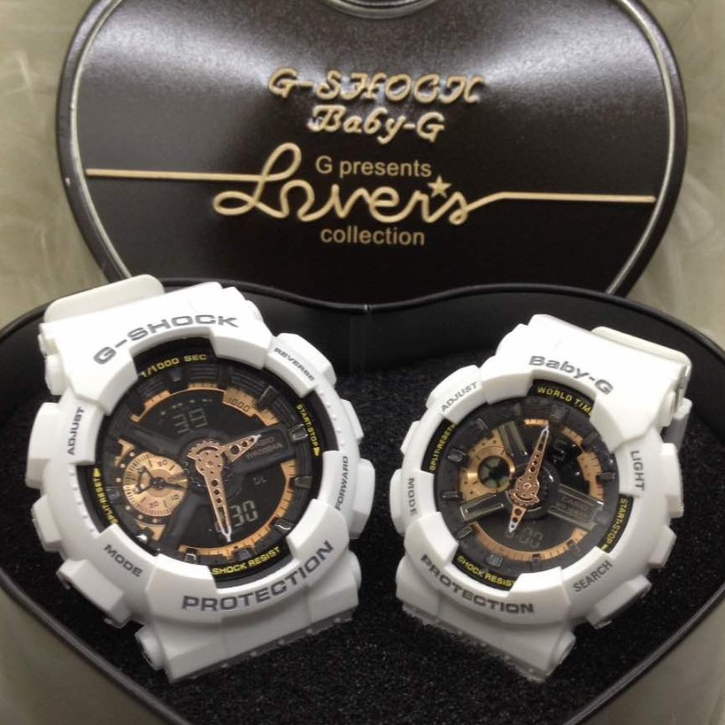 casio g shock white rose gold