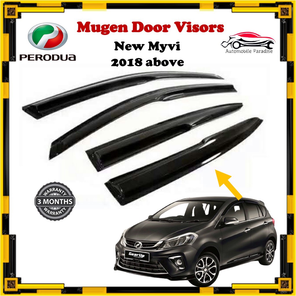 Perodua Myvi - Mugen Door Visors - Window Visor ( Gear Up - 2018 - 2021 ...