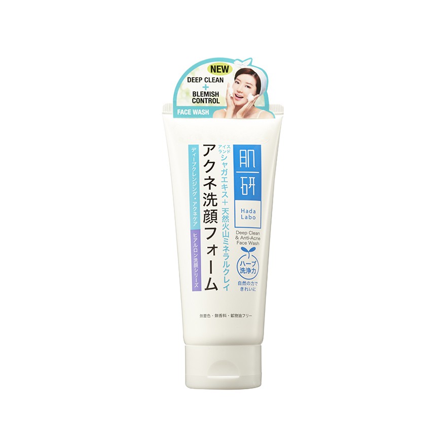 hada labo deep clean & pimple control face wash