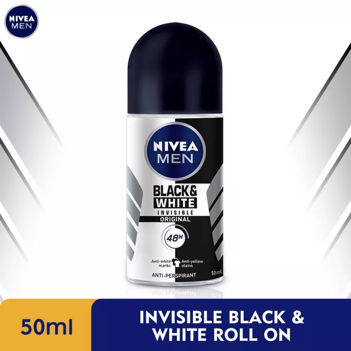 NIVEA Men Deodorant Roll On - Black & White 50ml