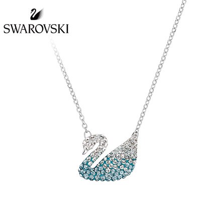 New Products Swarovski Blue Swan Large Iconic Swan Romantic Soft And Flexible Female Necklace Shopee Malaysia