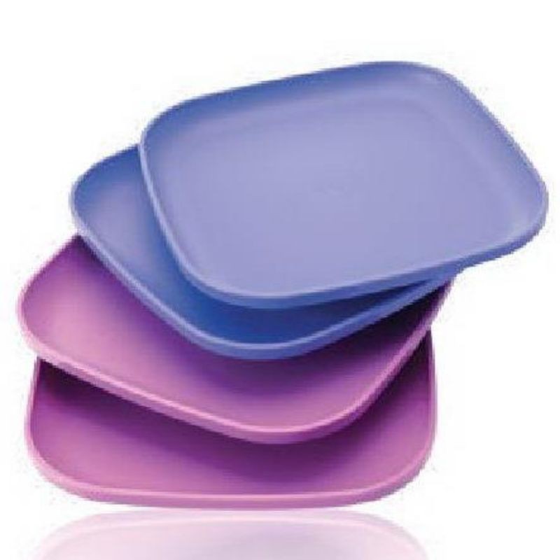 Tupperware Luncheon Plates Purple & Pink | Shopee Malaysia