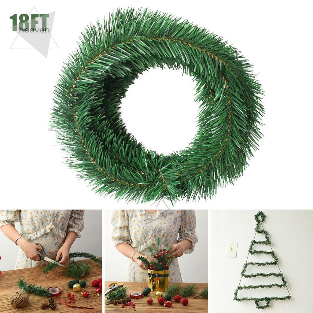 Details about   5.5M Festive Party Rattan DIY Wreath Christmas Decoration Garland XMAS Party.