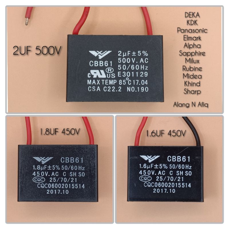 DEKA 1.0UF, 1.6UF, 1.8UF, 2.0UF 500V / 450V High Quality Original / KDK