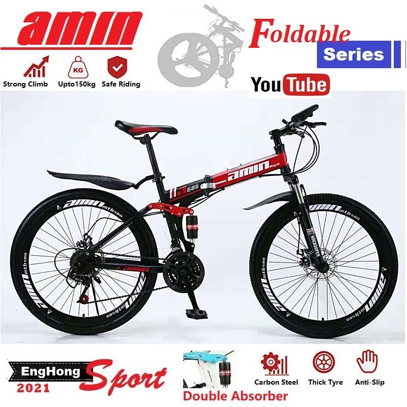 AMIN FOLDING Bike /AMIN Foldable Bike,26inch mountain bike (Aluminium Rim) Folding Bicycle Sport Bicycle