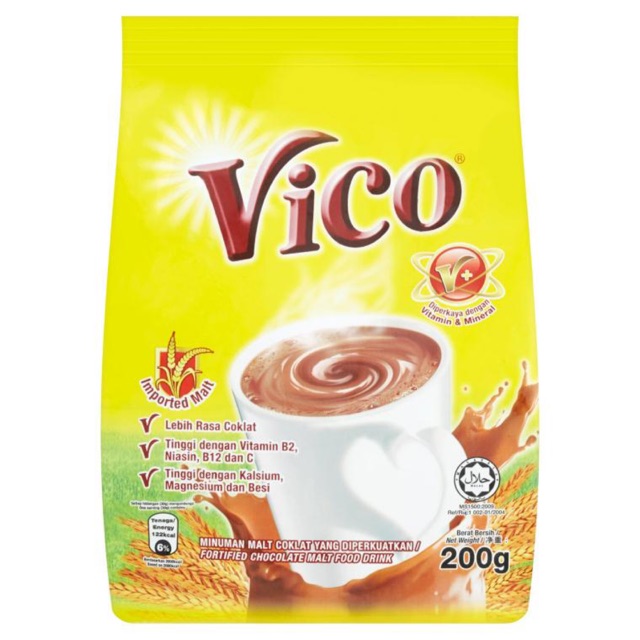 Vico Fortified Chocolate Malt Drink (200g/400g/900g) Shopee Malaysia