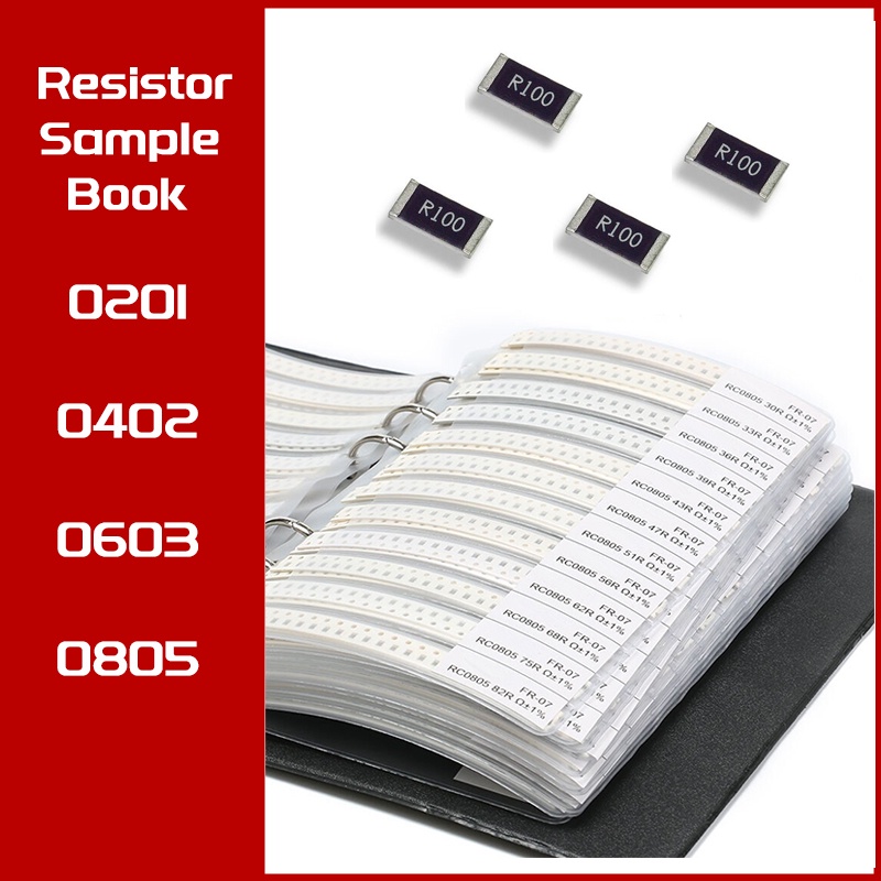 Resistor Sample Book 0201 0402 0603 0805 1/5 170 VALUE *50PCS Shopee Malaysia
